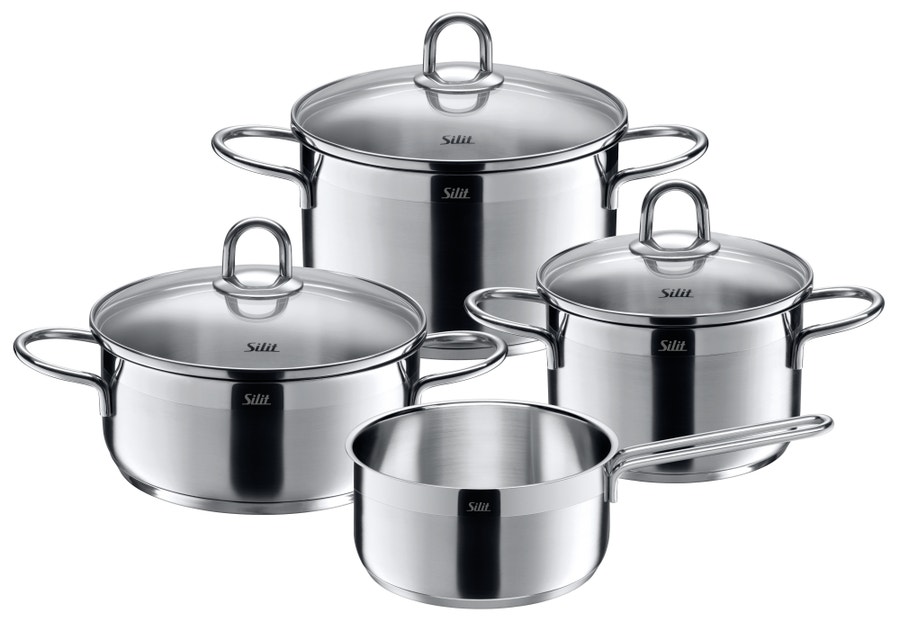 Silit Diamant stainless steel pot set, four pieces