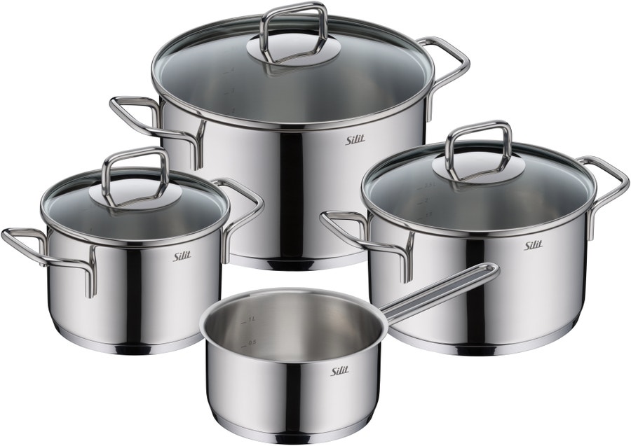 Silit Extra Cook stainless steel cookware set, four pieces