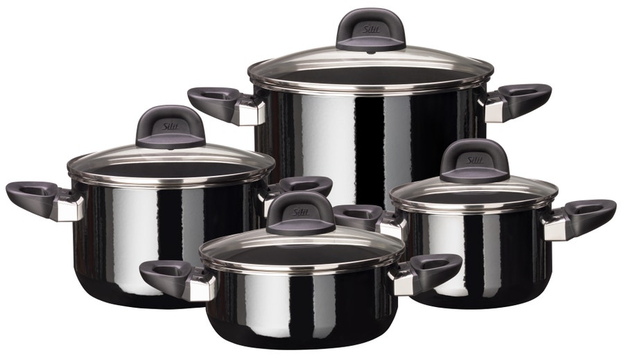 Silit Silargan Modesto pot set in black, four pieces