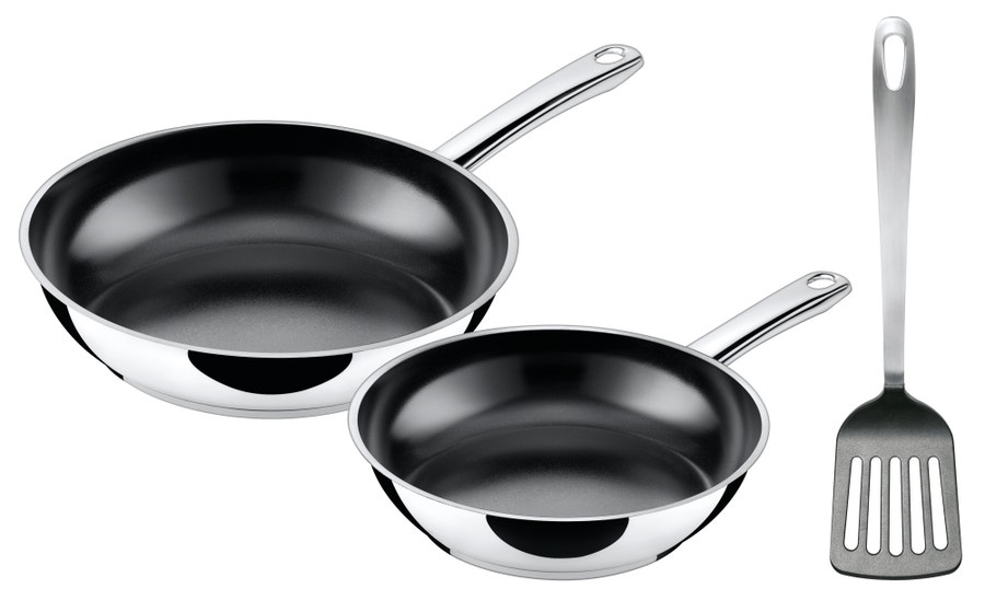 Silit Talis frying pan set with spatula, 20 and 24 cm